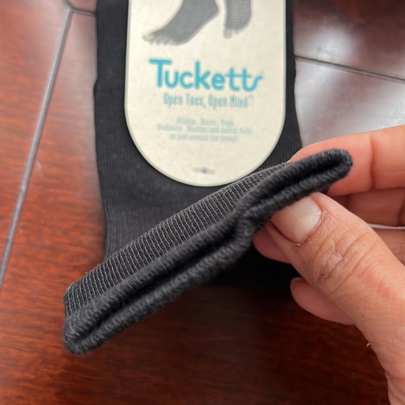 Tucketts BlackToeless Non Slip Grip Ballerina Ballet style Socks NEW - Picture 7 of 8